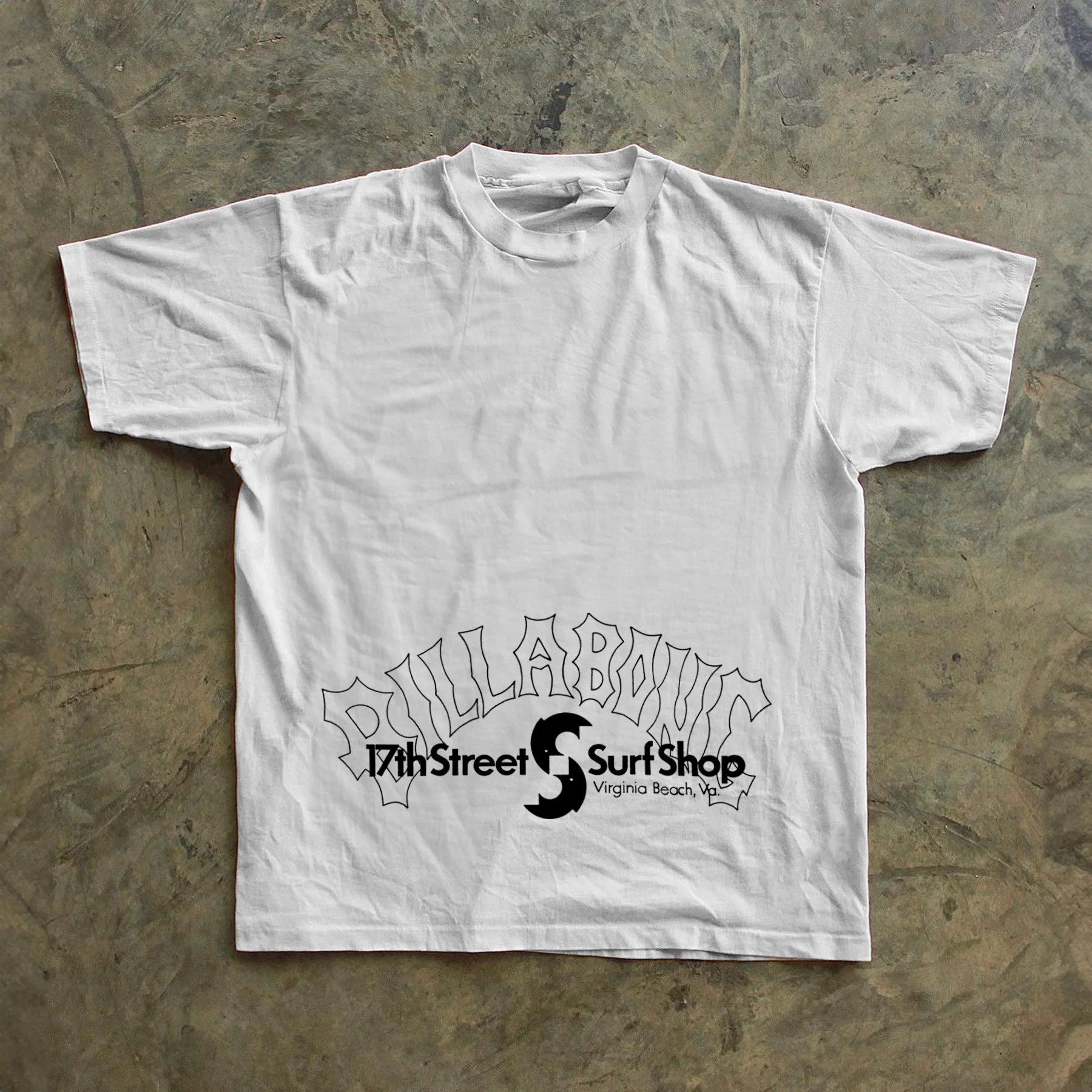 Rare 80S 'Billabong' Virginia Beach Surf Shop White Tee - Image 3