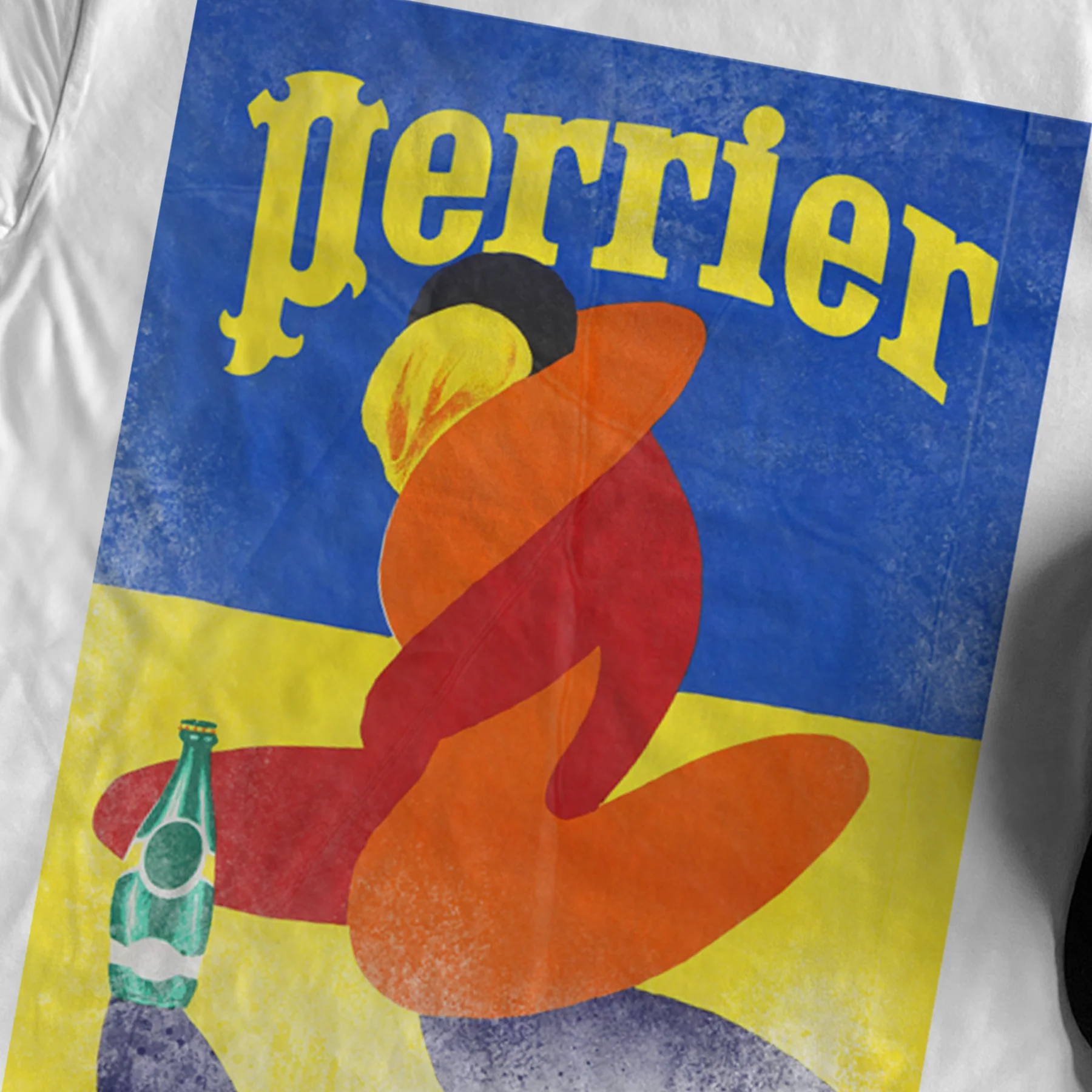 Vintage Treated Perrier 'Embrace' Heavyweight Tee - Image 3